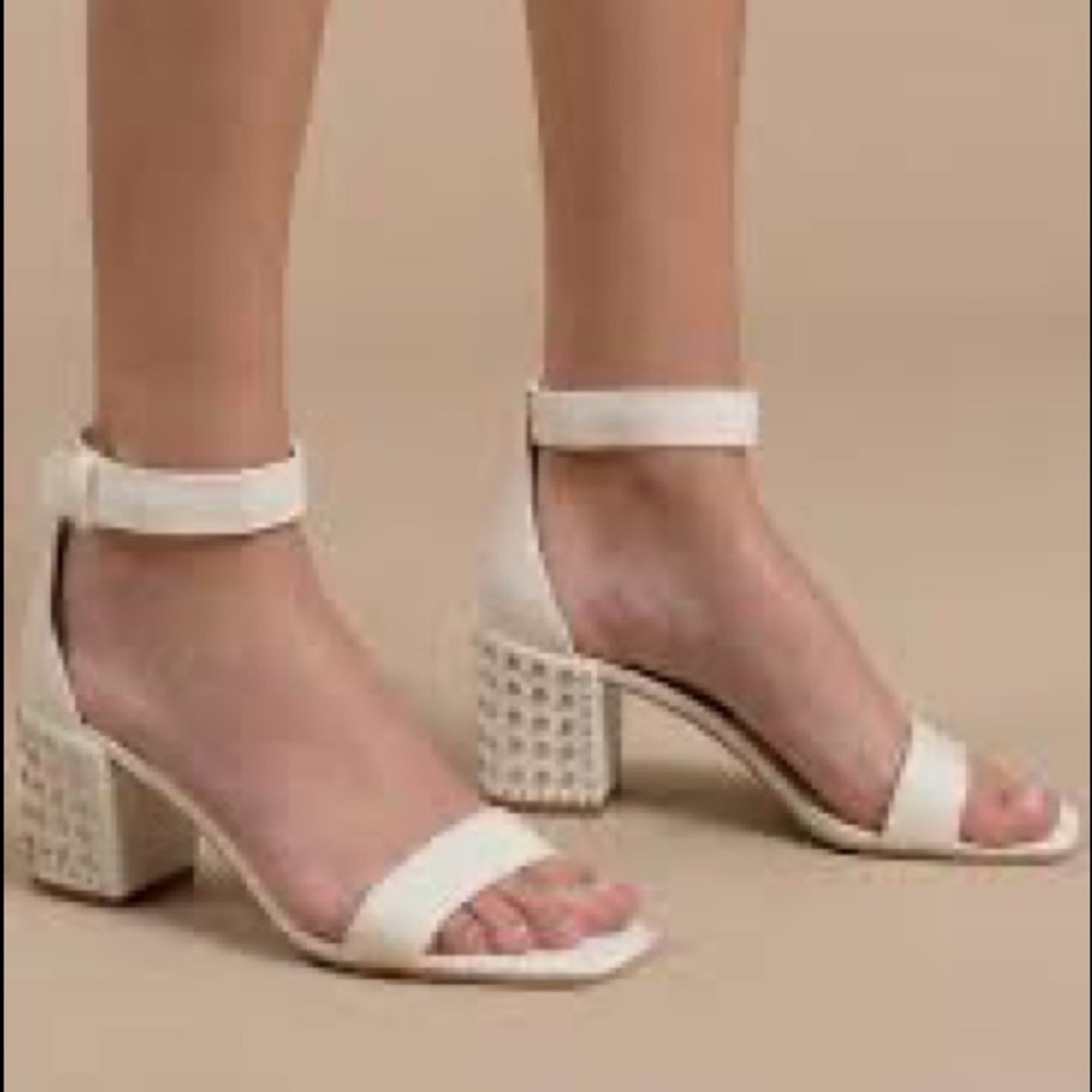 Dolce Vita Nude Doran Studded Block Heels